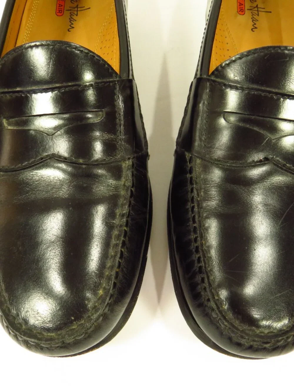Mens Leather Penny Loafers Cole Haan Nike Air size 10 1/2M